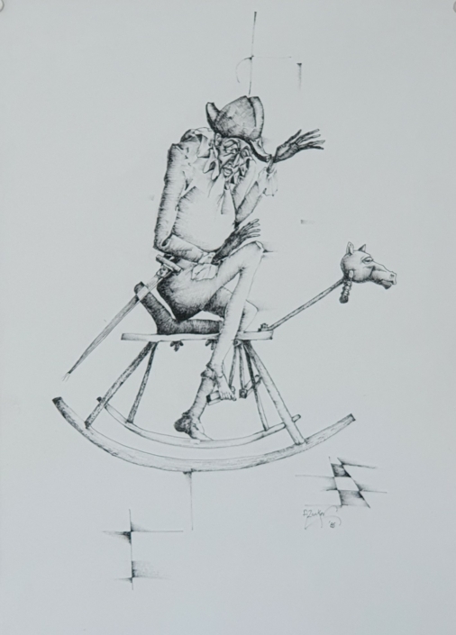 Sancho Pancho - Black Ink (34x24cm, 1985)