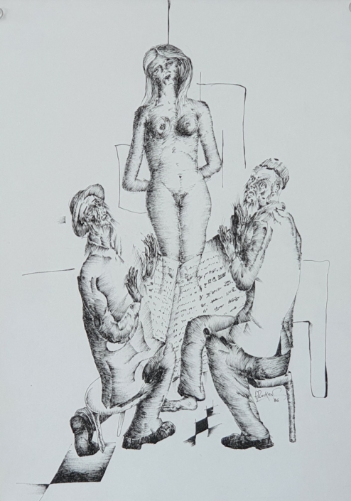 Inapropriate Thoughts - Black Ink (34x24cm, 1986)