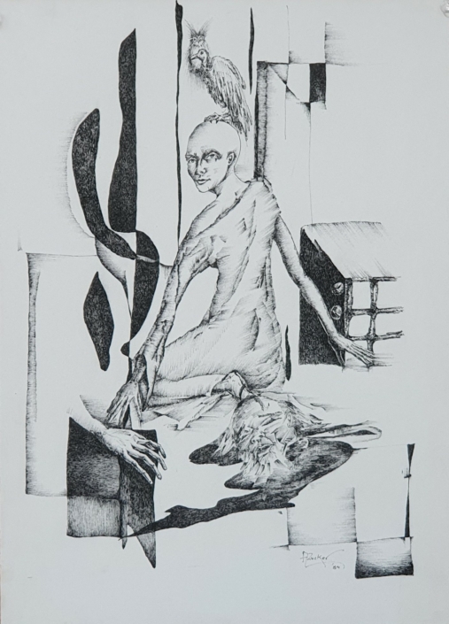 Untitled - Black Ink (34x24cm, 1984)