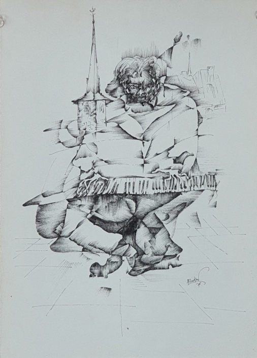 Composer - Black Ink (30x22cm, 1975)