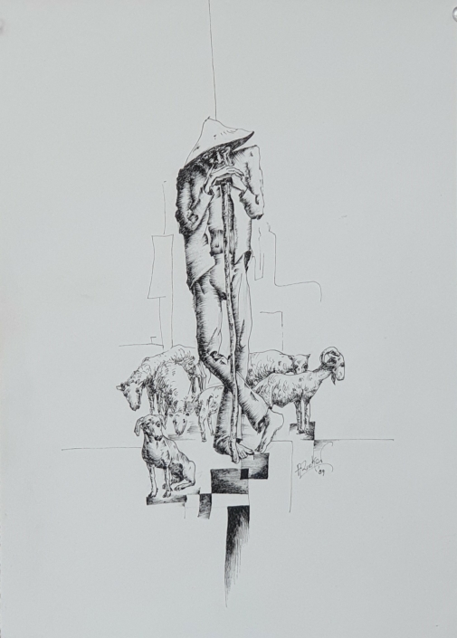 Shepherd - Black Ink (35x25cm, 1989)