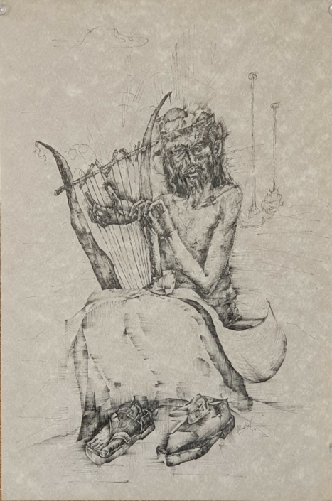 Musician - Black Ink (38x25cm, 1974)