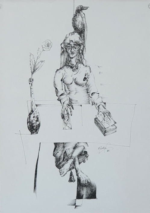 Fortuneteller - Black Ink (34x25cm, 1986)