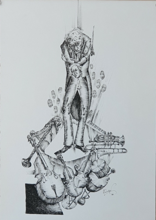 The Conductor - Black Ink (35x24cm, 1986)