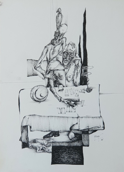 Fortuneteller - Black Ink (34x25cm, 1984)