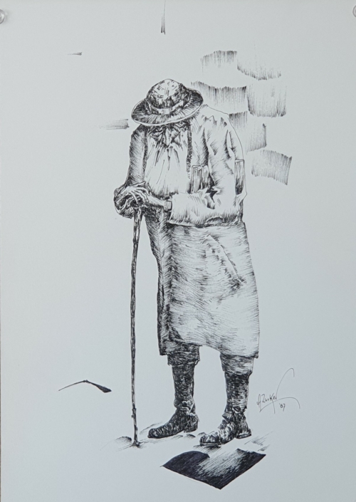 Old Man - Black Ink (30x21cm, 1987)
