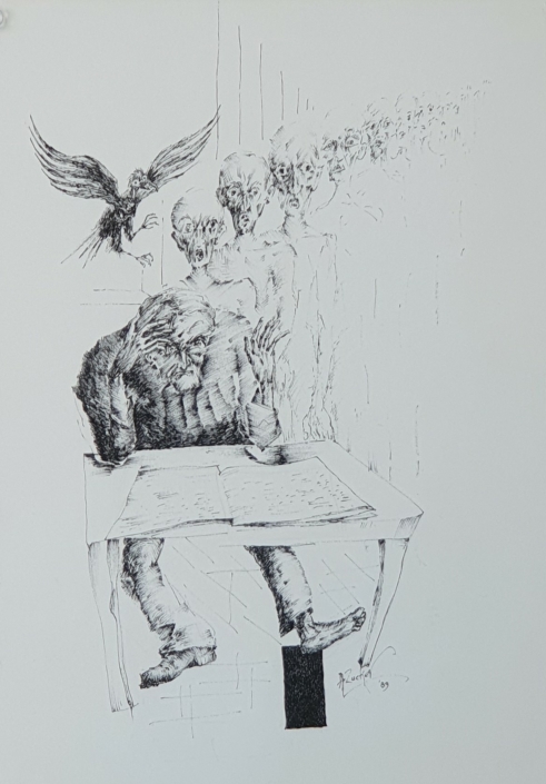 What would my forefathers have thought? - Black Ink (30x21cm, 1989)