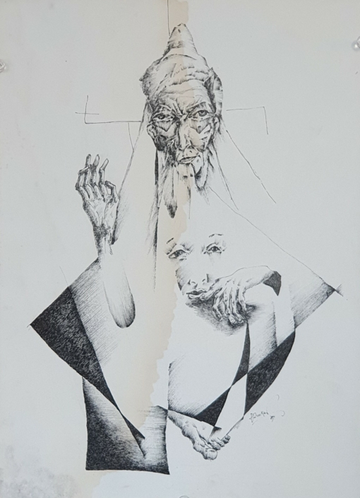 Couple - Black Ink (34x25cm, 1987)