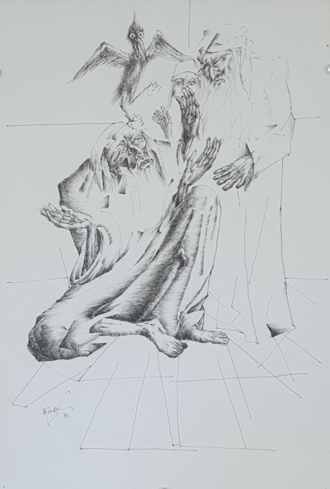 Untitled - Black Ink (34x23cm, 1991)