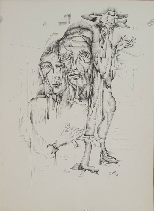 Untitled - Black Ink (33x24cm, 1973)