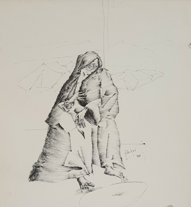 Bedouin - Black Ink (26x25cm, 1989)