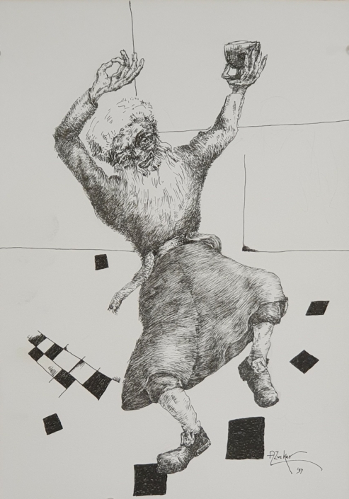 Dancing Hassid - Black Ink (35x25cm, 1997)