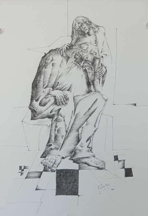 Untitled - Black Ink (34x23cm, 1991)