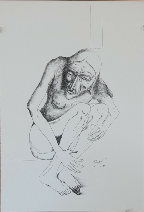 Old lady - Black Ink (35x25cm, 1992)