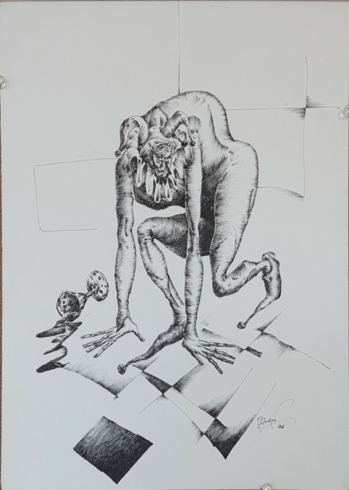 Arlequino - Black Ink (34x25cm, 1986)