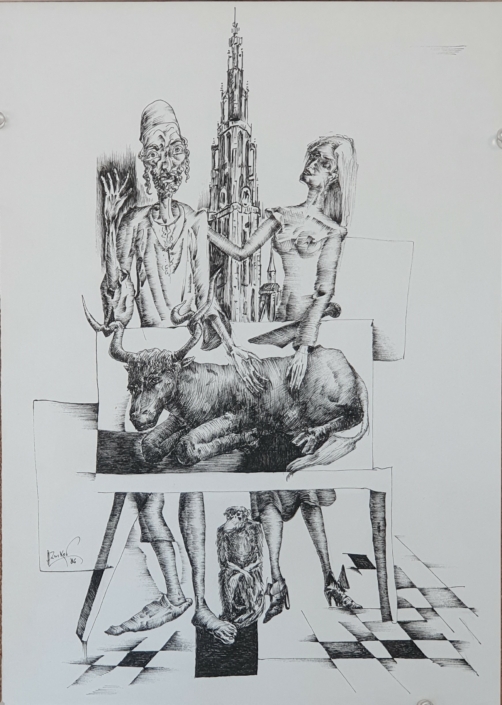 Untitled - Black Ink (34x24cm, 1986)