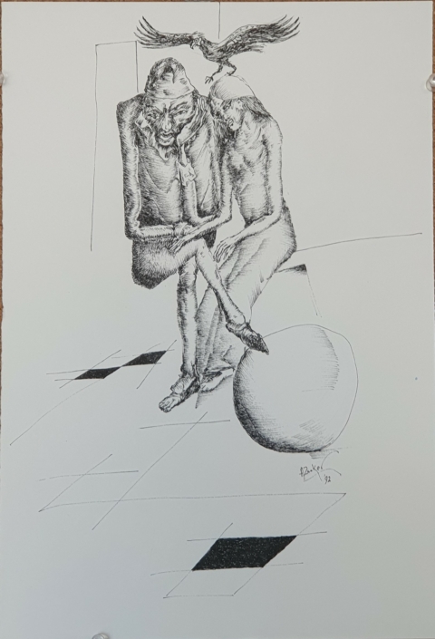 Couple - Black Ink (34x23cm, 1992)