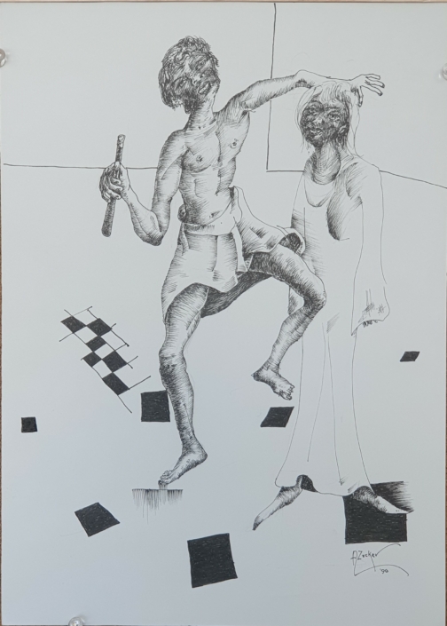 David and Michal - Black Ink (35x25cm, 1996)