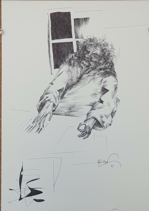 Bethoven composing - Black Ink (30x21cm, 1987)