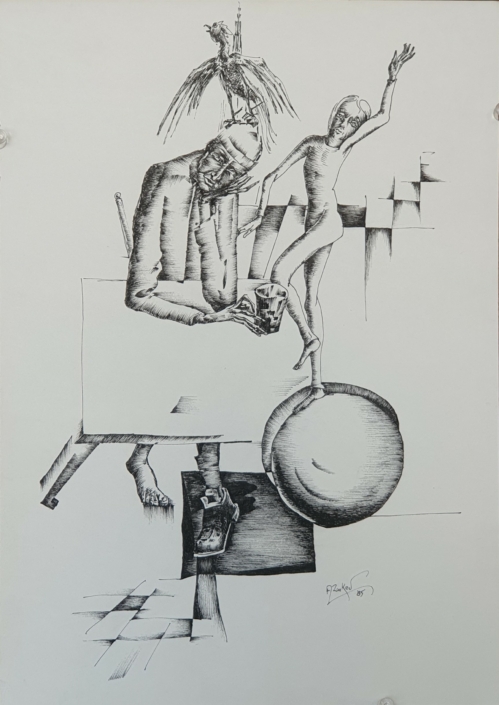 Daydreaming - Black Ink (35x25cm, 1985)