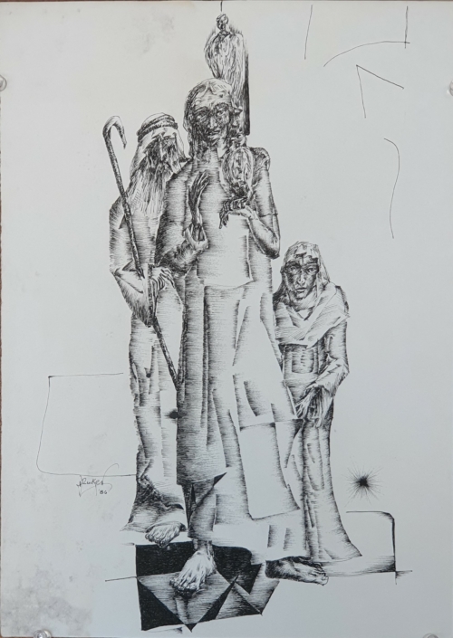 Untitled - Black Ink (34x24cm, 1986)
