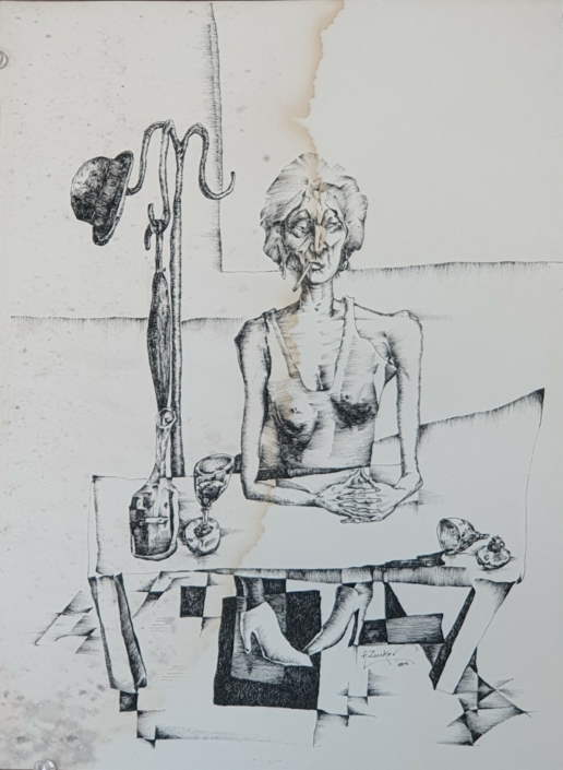 Passing time - Black Ink (34x24cm, 1984)