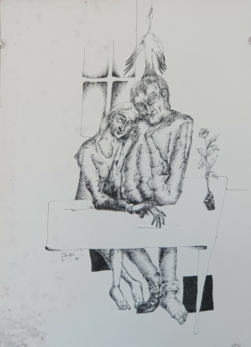 Couple - Black Ink (34x24cm, 1987)