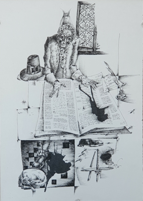 Espinosa's Doubts - Black Ink (34x25cm, 1985)