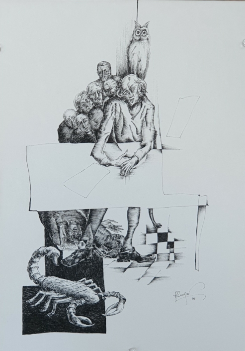 Untitled - Black Ink (34x24cm, 1986)