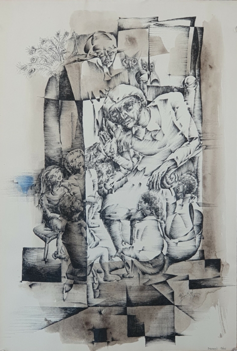 Granny's tales - Black Ink (40x25cm, 1978)