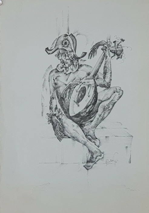 Troubadour - Black Ink (32x23cm, 1974)