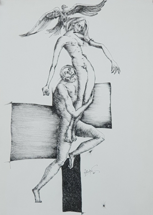 Untitled - Black Ink (35x25cm, 1985)