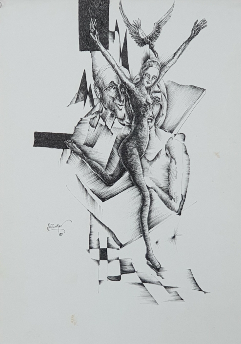 Untitled - Black Ink (35x25cm, 1985)