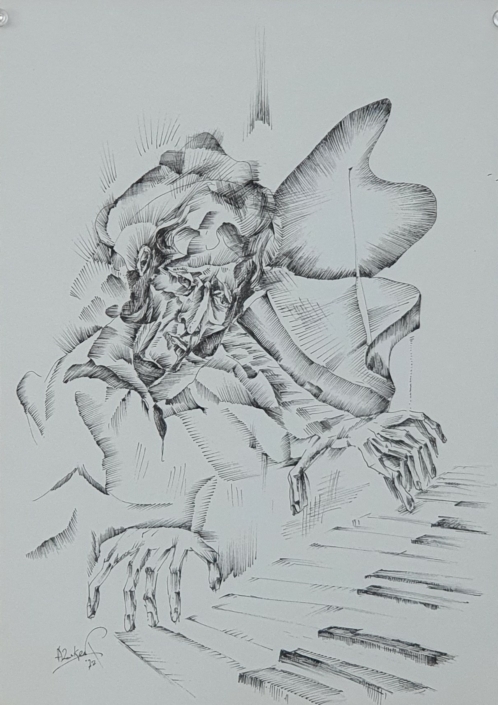 Composer - Black Ink (30x22cm, 1972)