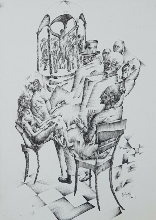 Concert in the Parc - Black Ink (34x24cm, 1986)