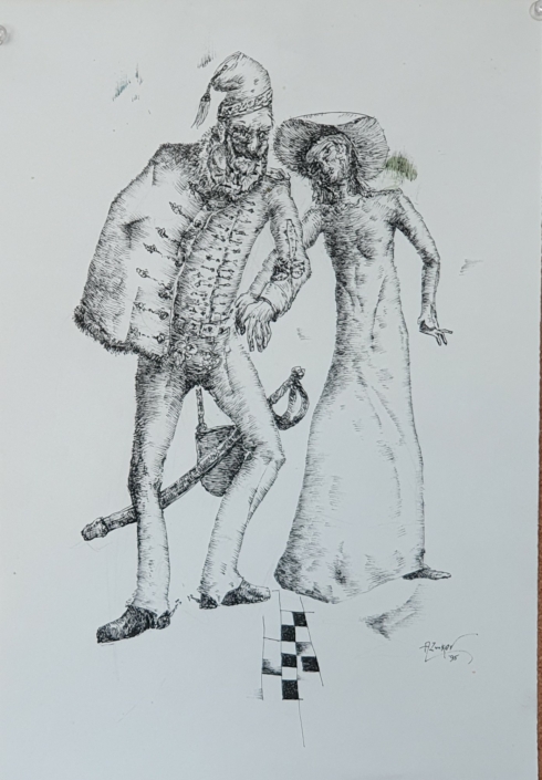 Couple - Black Ink (35x24cm, 1995)