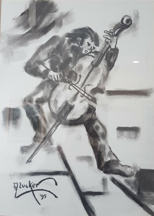 The chellist - Charcoal / Soft Pencil