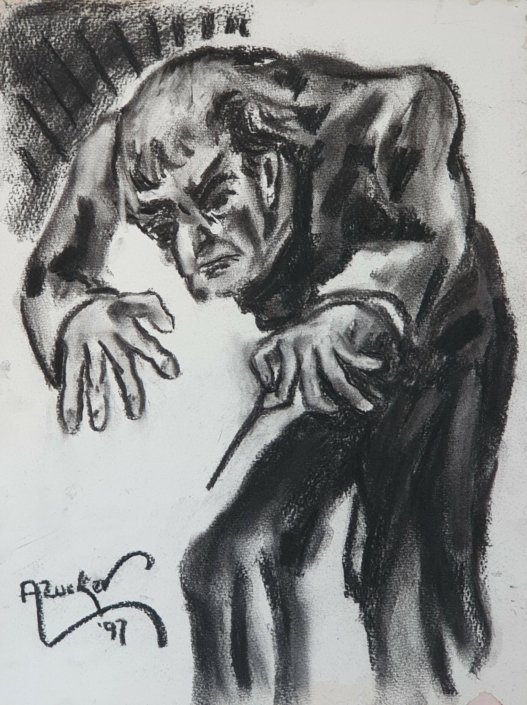 Conductor - Charcoal / Soft Pencil (48x36cm, 1997)