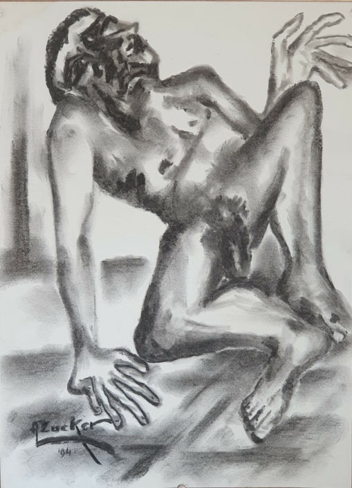 Man Reclining - Charcoal / Soft Pencil (47x34cm, 1994)