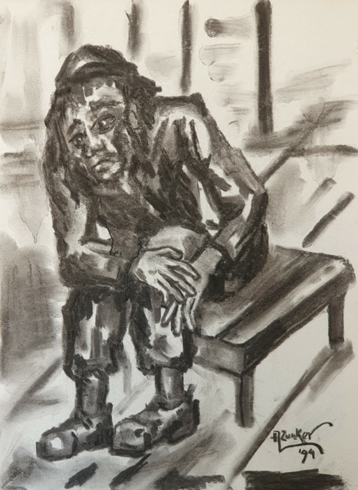 Untitled - Charcoal / Soft Pencil (47x34cm, 1994)