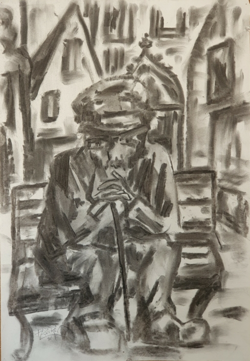 Untitled - Charcoal / Soft Pencil (50x35cm, 1996)