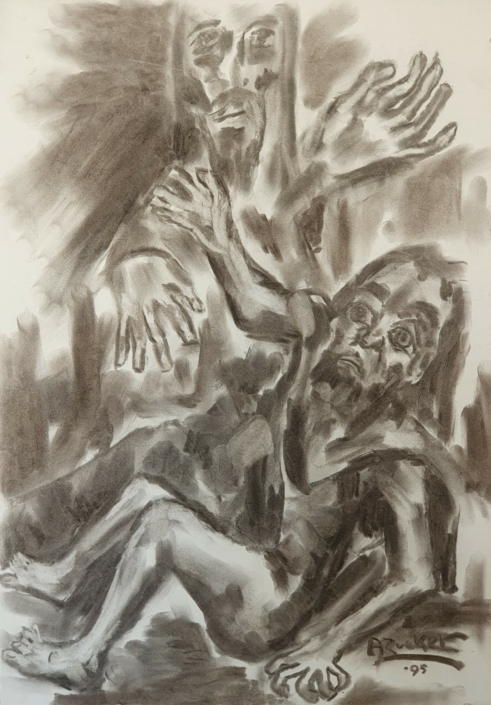 Untitled - Charcoal / Soft Pencil (50x35cm, 1995)