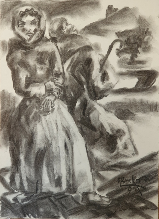 Untitled - Charcoal / Soft Pencil (47x34cm, 1994)