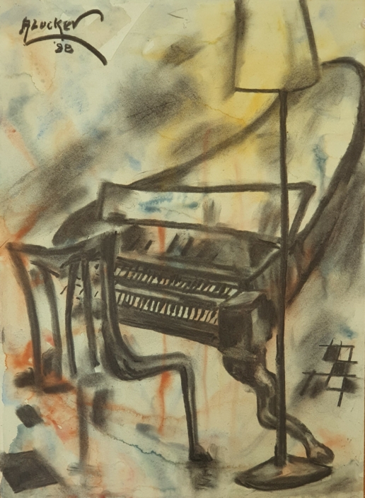 Piano - Charcoal / Soft Pencil (47x34cm, 1998)