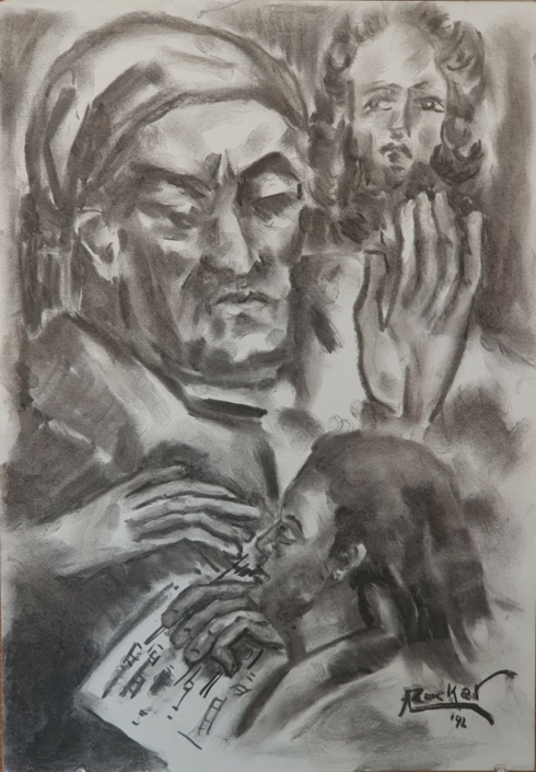 Composing - Charcoal / Soft Pencil (50x34cm, 1992)