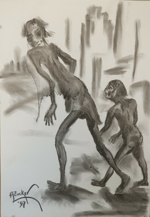 Untitled - Charcoal / Soft Pencil (50x34cm, 1997)