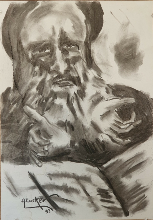 Man studying - Charcoal / Soft Pencil (50x34cm, 1993)