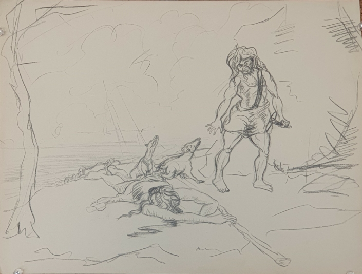 Preliminary sketch  - Charcoal / Soft Pencil (27x36cm)