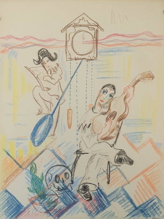 Sketch (unsigned) - Charcoal / Soft Pencil (36x27cm)