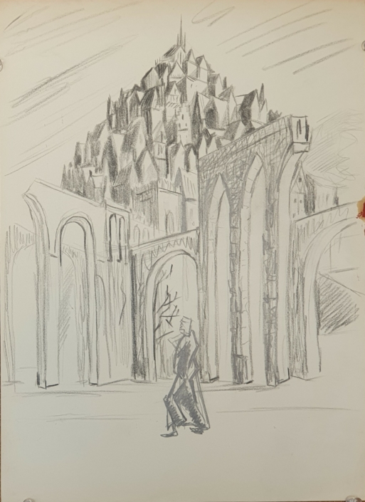 Sketch (unsigned) - Charcoal / Soft Pencil (27x36cm)